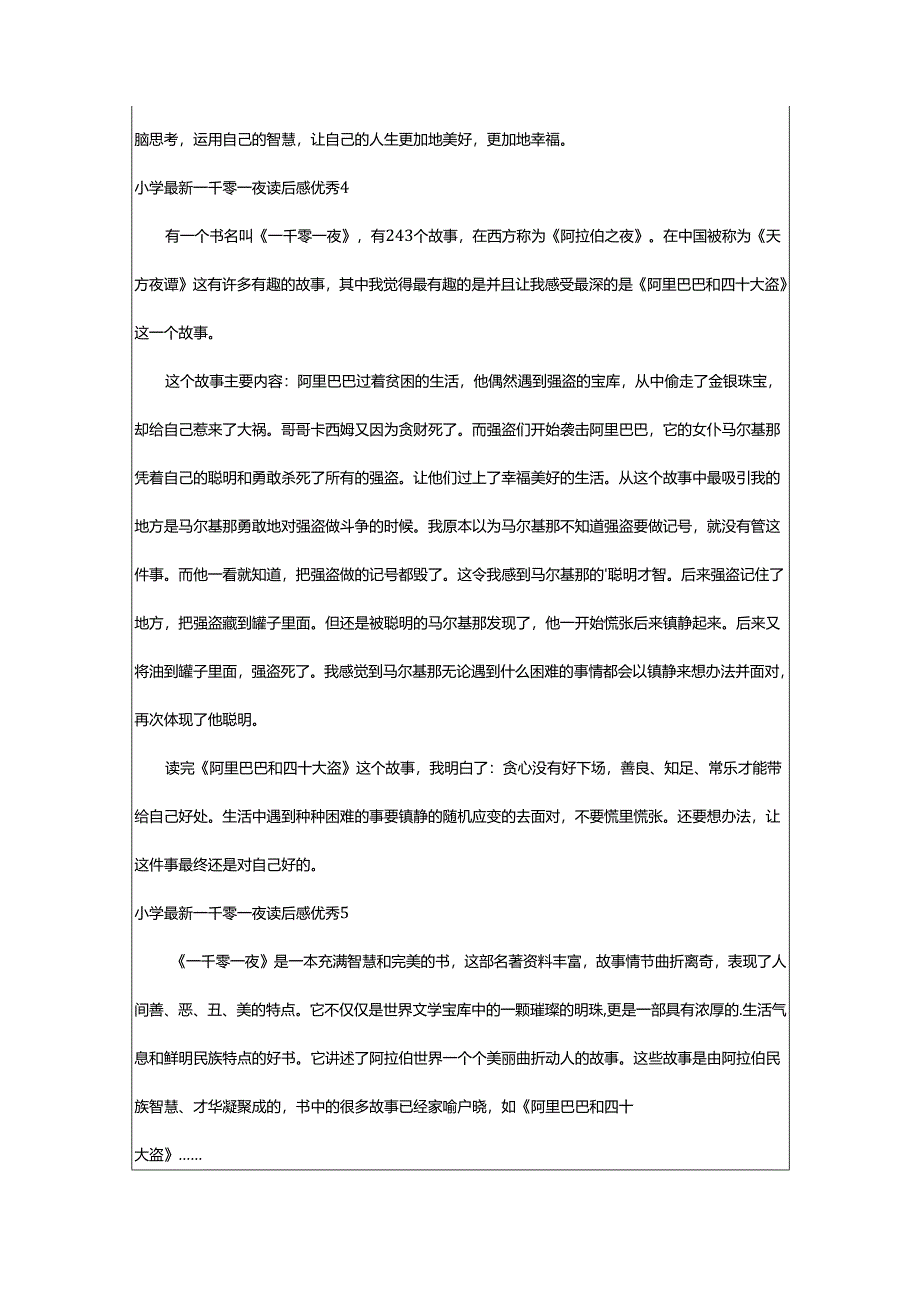 2024年小学最新一千零一夜读后感优秀.docx_第3页