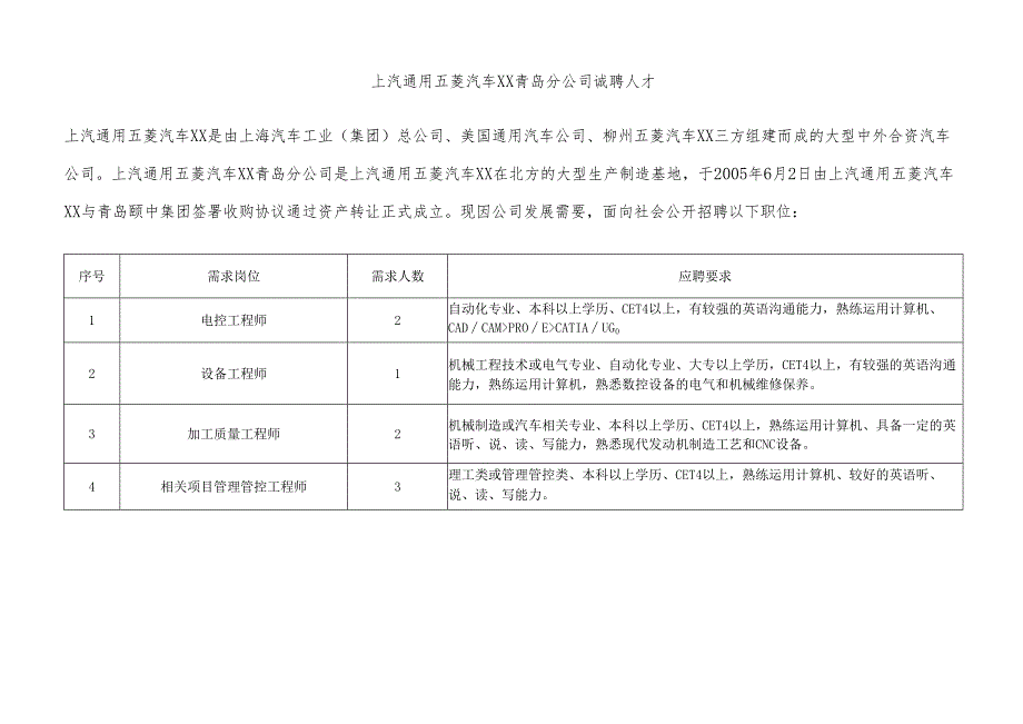 X汽车通用五菱汽车股份企业青岛分企业简介.docx_第2页