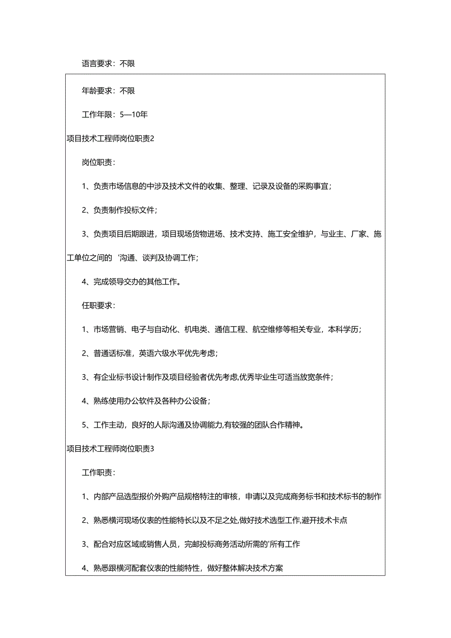 2024年项目技术工程师岗位职责.docx_第2页