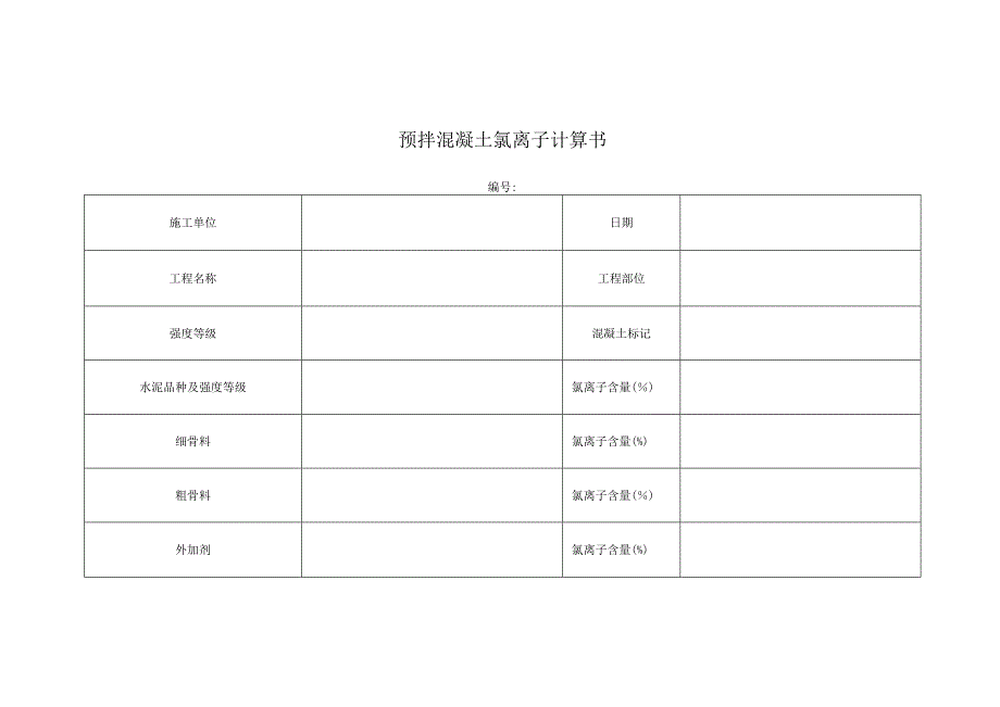 预拌混凝土氯离子计算书.docx_第1页