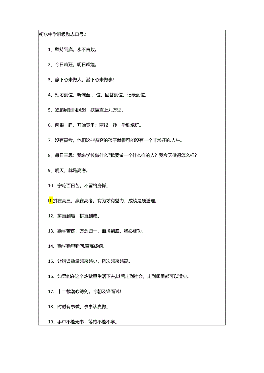 2024年衡水中学班级励志口号.docx_第3页