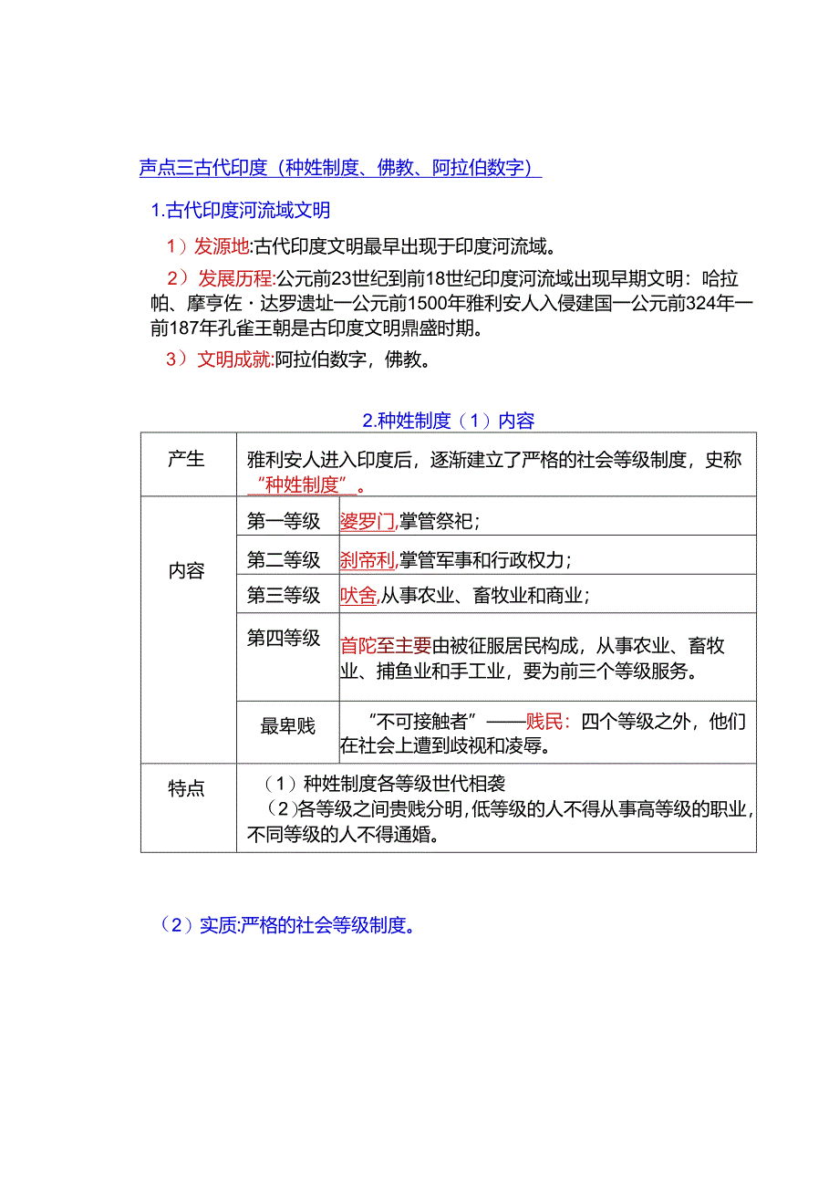 九年级上册期末冲刺1：世界古代史知识回顾（解析版）.docx_第3页