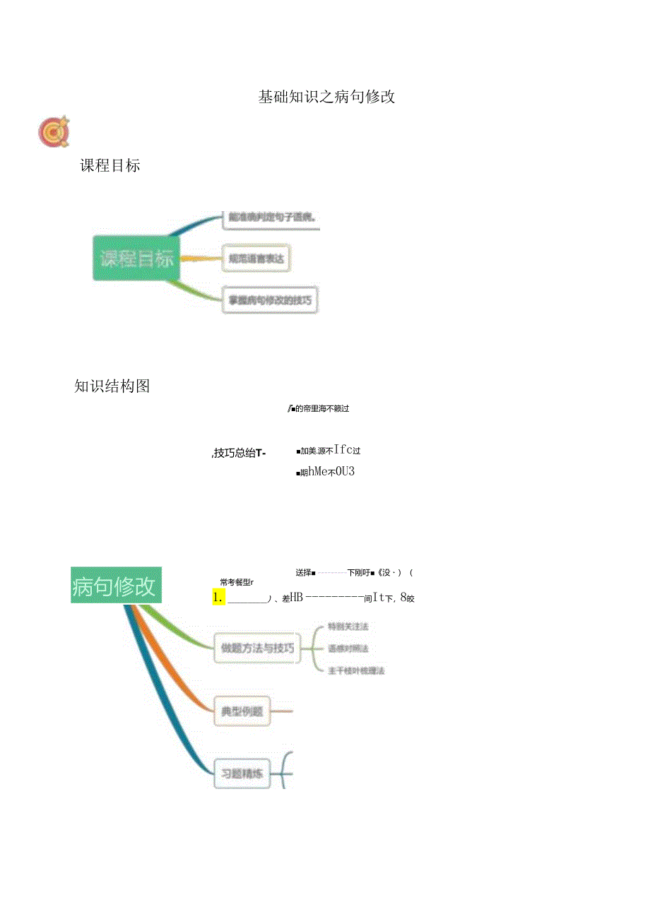 基础-病句修改讲义（学生版）.docx_第1页