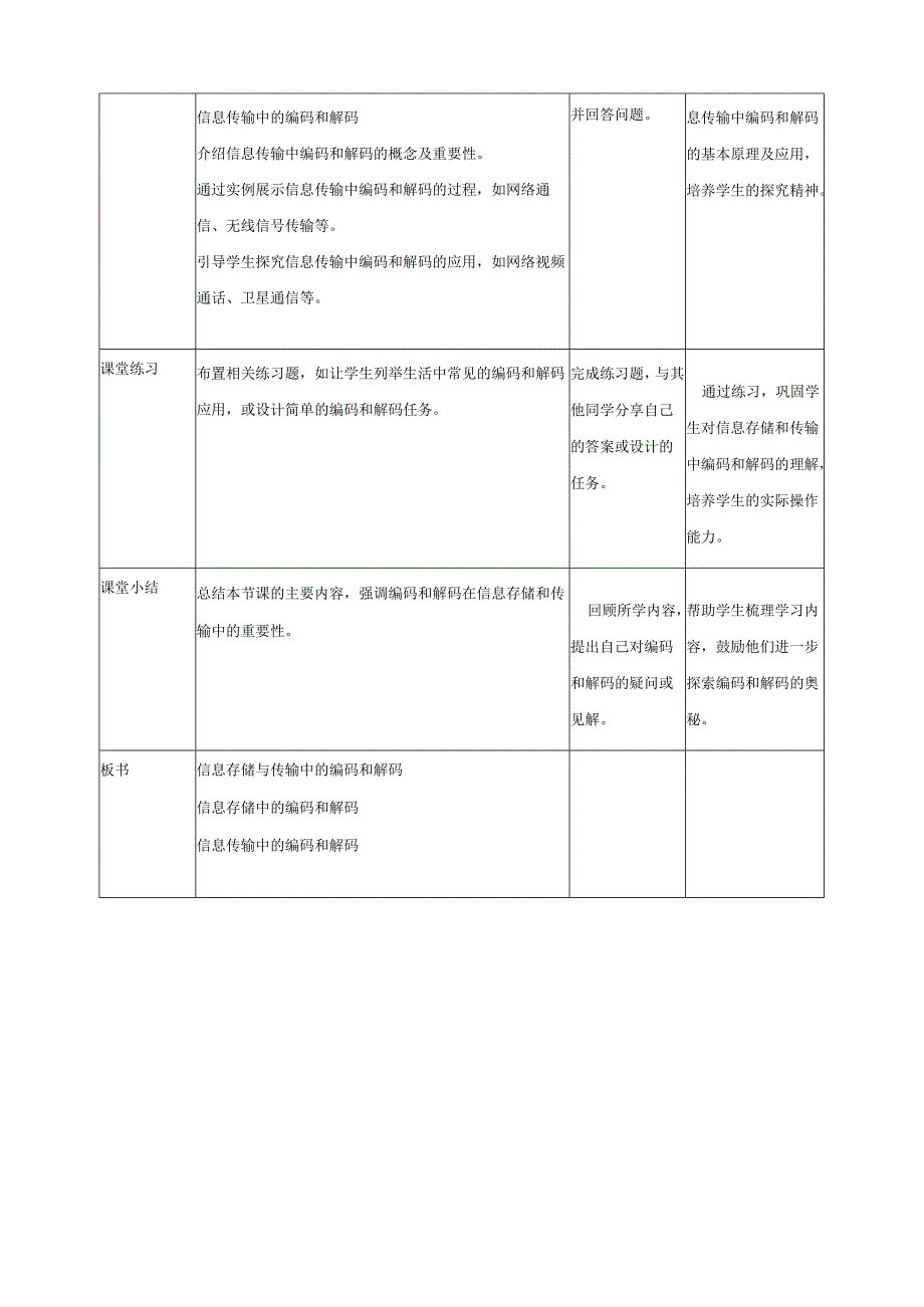 第7课 信息存储与传输中的编码和解码 教案1 四下信息科技赣科学技术版.docx_第2页
