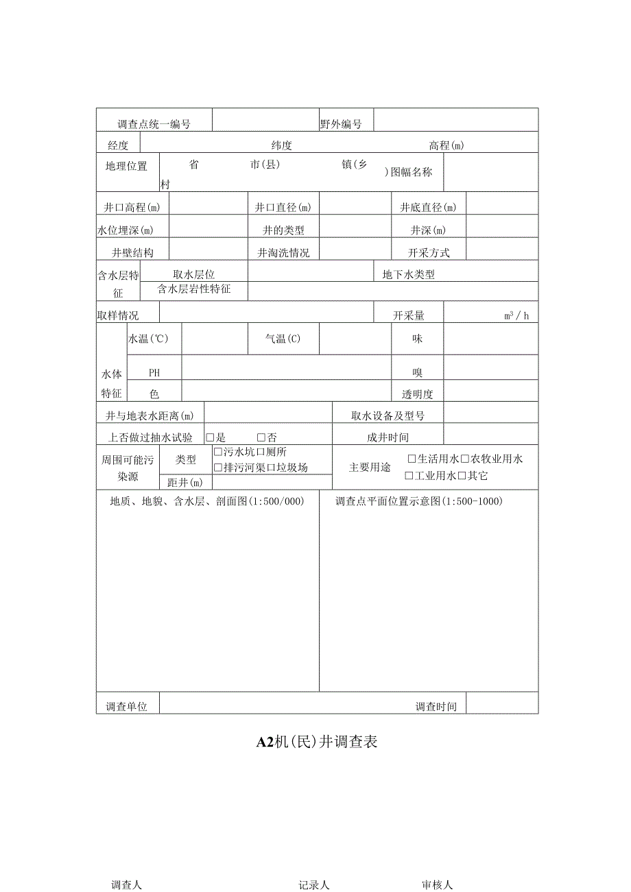 地下水动态调查评价相关表格格式-中国地质环境监测院.docx_第3页