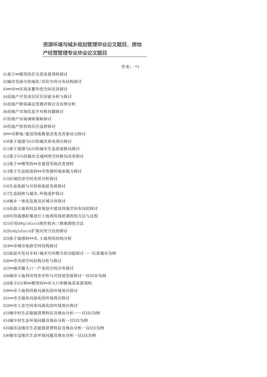 29、资源环境与城乡规划管理毕业论文参考选题(资源环境下载.docx_第1页