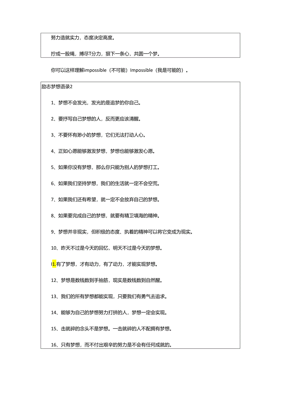 2024年励志梦想语录.docx_第2页