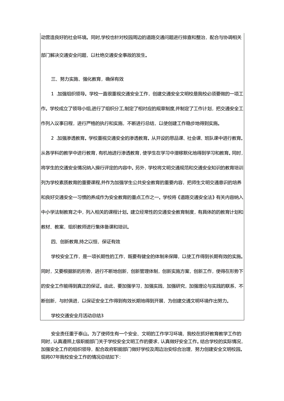 2024年学校交通安全月活动总结.docx_第3页