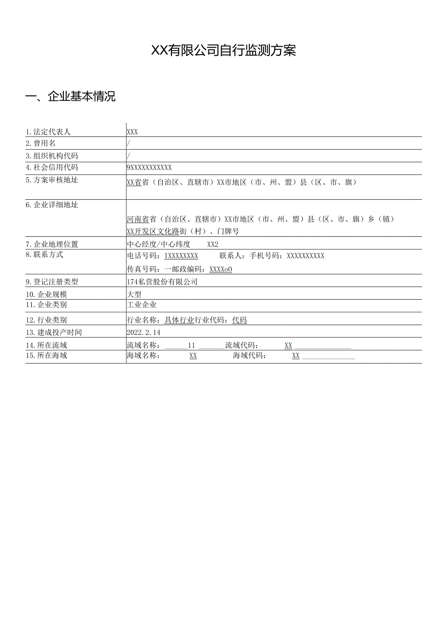 企业环保自行监测方案.docx_第1页