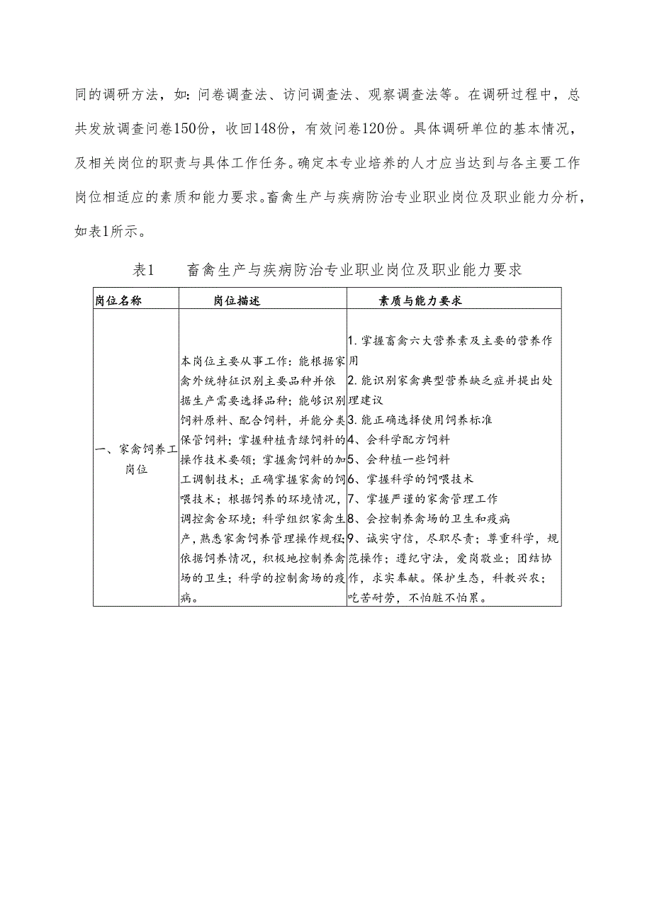 中等专业学校畜禽生产与疾病防治专业人才培养方案.docx_第2页