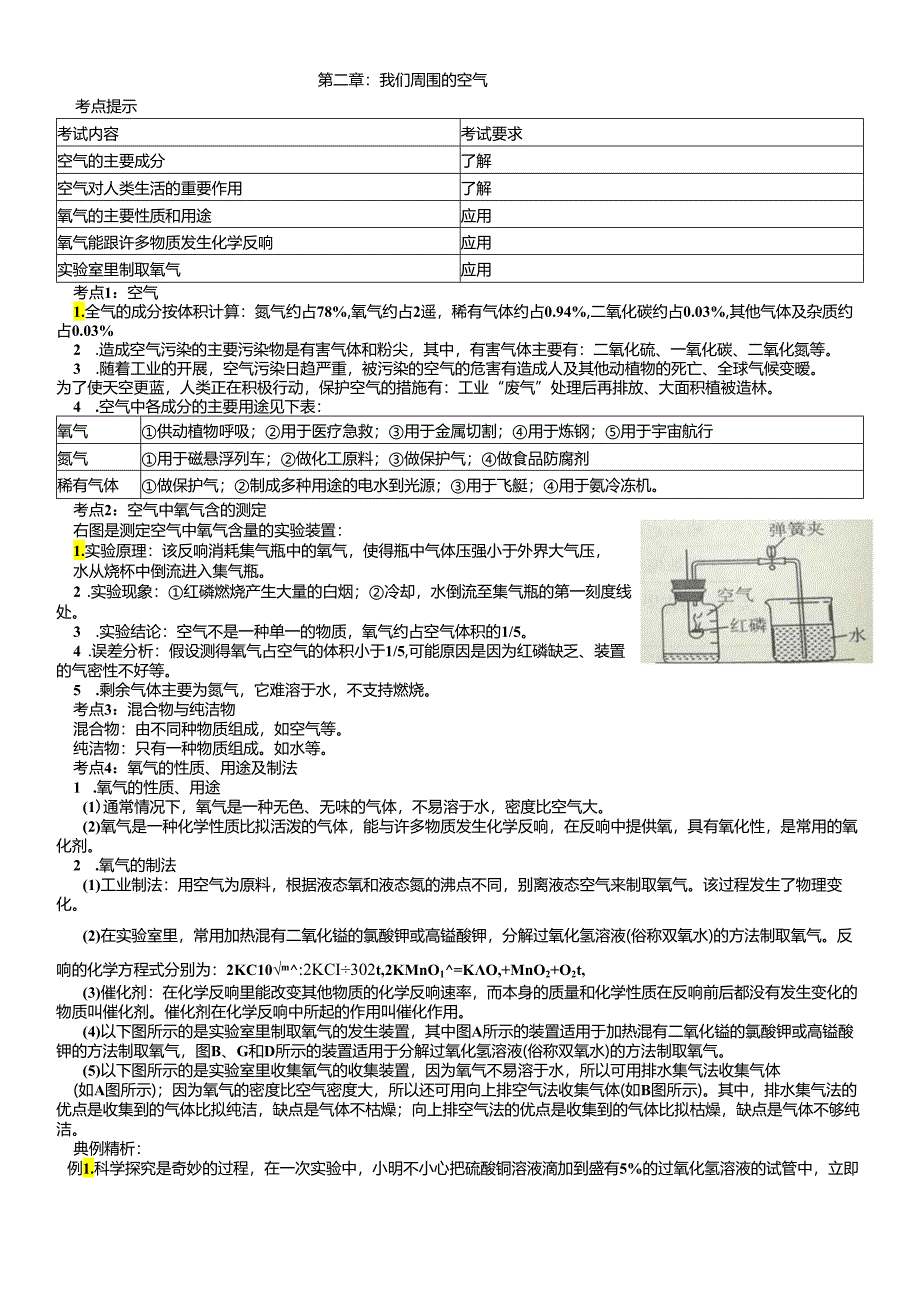 人教版九年级上册 第二单元：我们周围的空气 单元测试题.docx_第1页