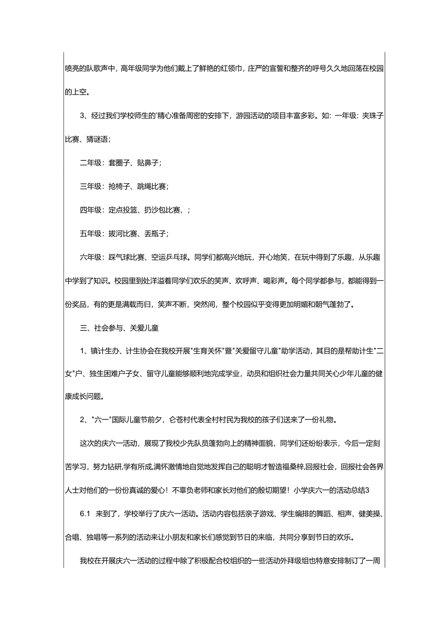 2024年小学庆六一的活动总结.docx_第3页