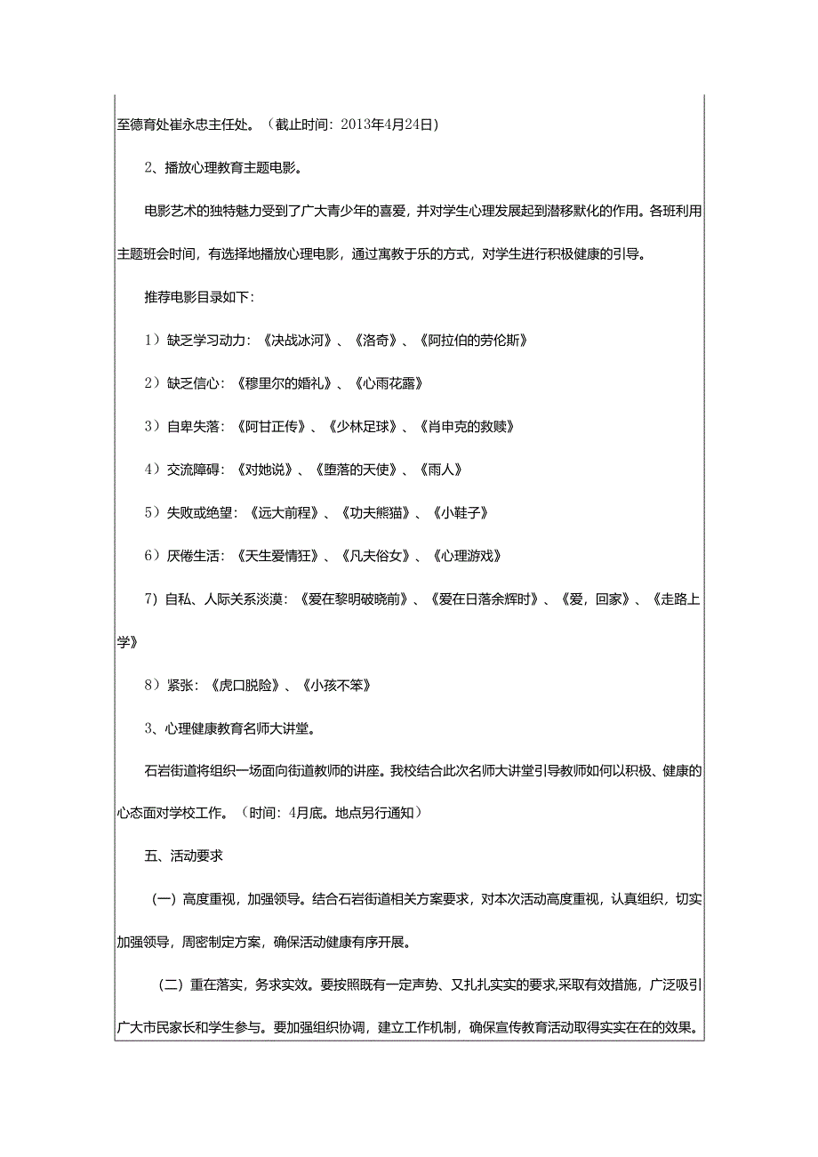 2024年小学心理健康活动策划方案.docx_第2页