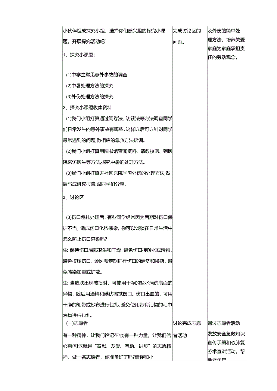 广州版初中综合实践活动劳动八年级下册 主题二 安全急救广宣传（第二课时） 教学设计.docx_第2页