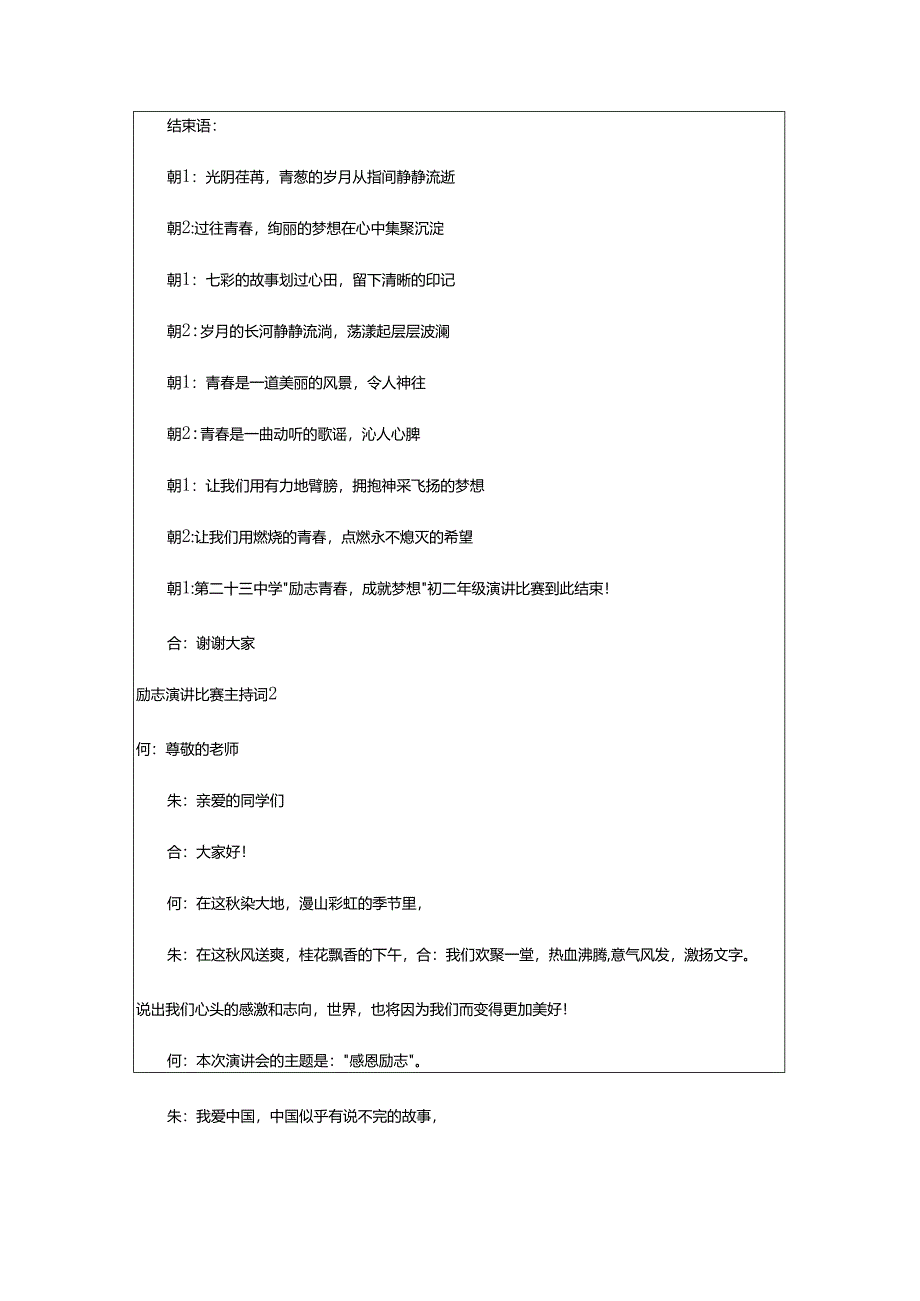 2024年励志演讲比赛主持词.docx_第2页