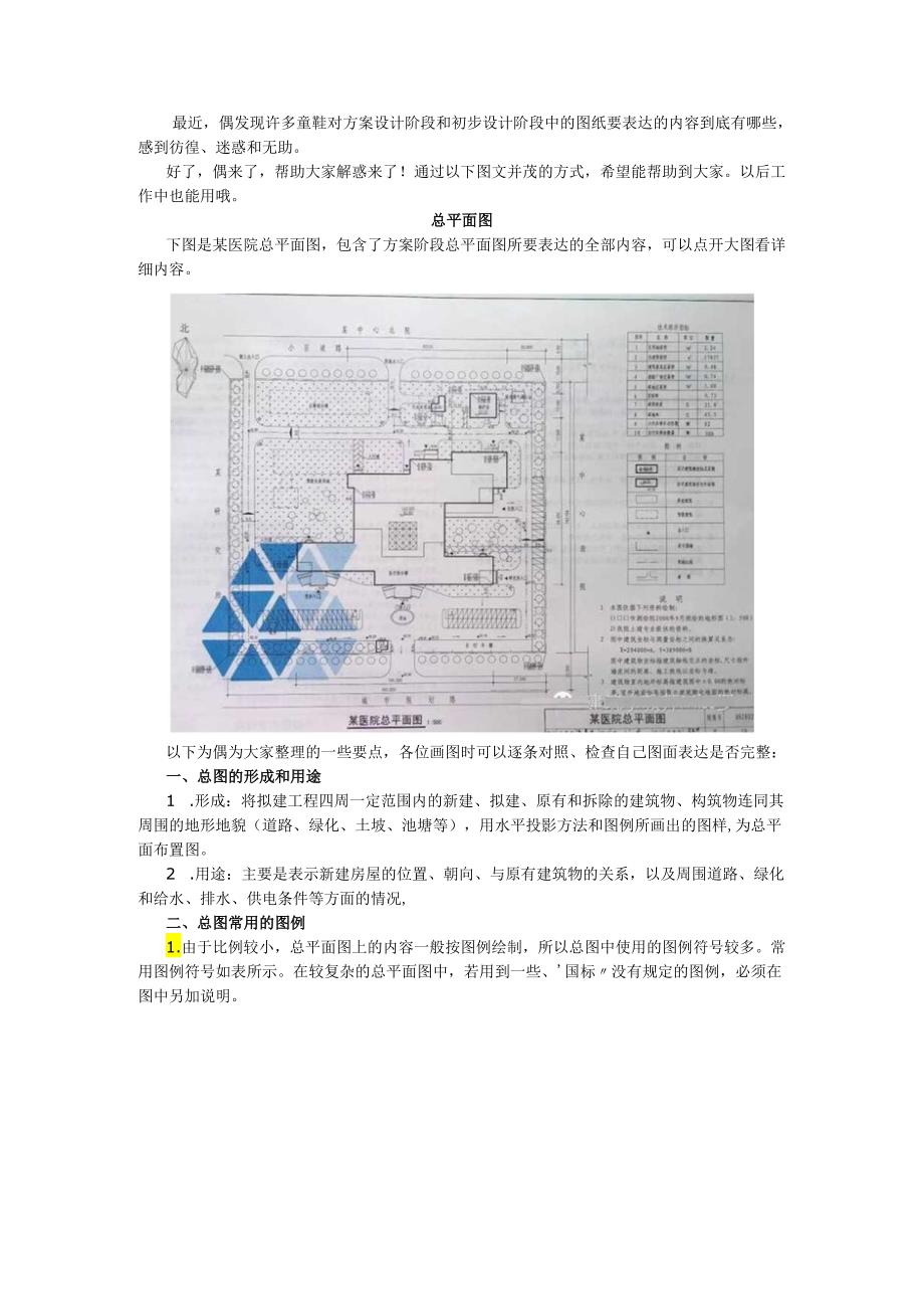 方案设计和初步设计阶段的图纸内容到底表达什么？.docx_第1页