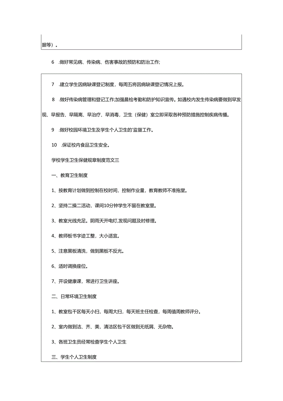 2024年学校学生卫生保健规章制度明细.docx_第3页