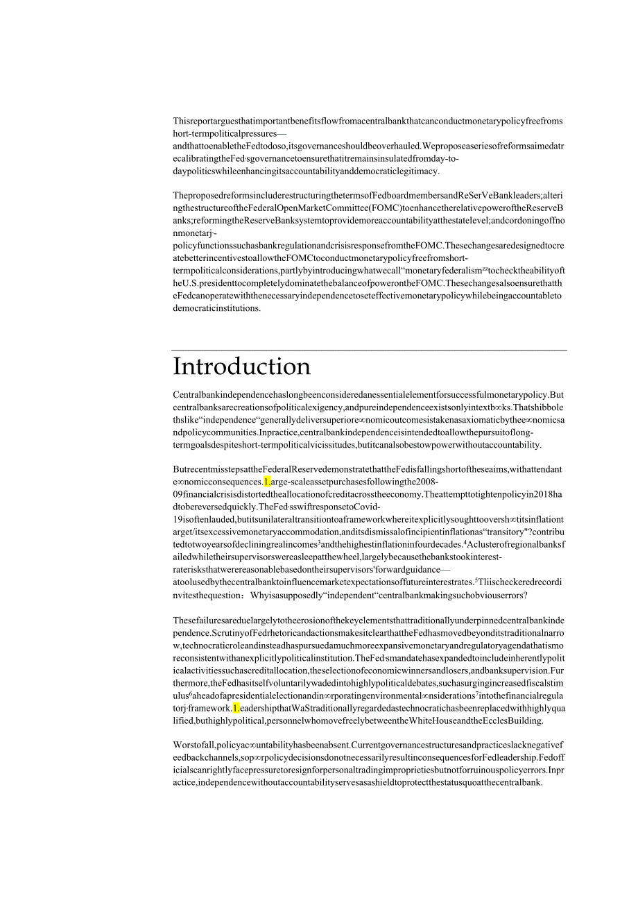 曼哈顿政策研究所-改革美联储的治理以实现更好的货币效果（英）-2024.3.docx_第2页