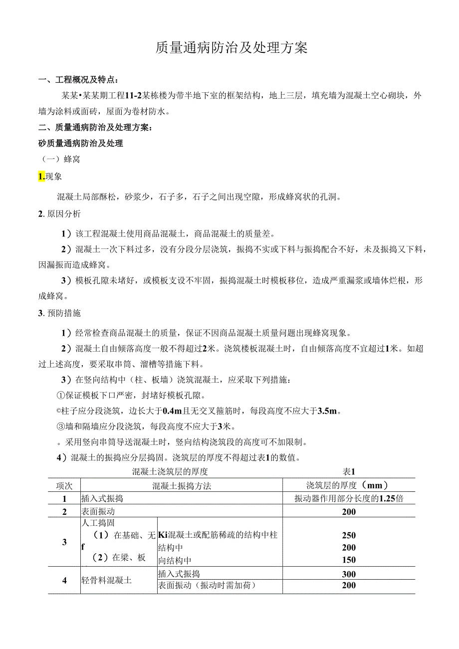 建筑质量通病防治及处理方案-最新.docx_第1页