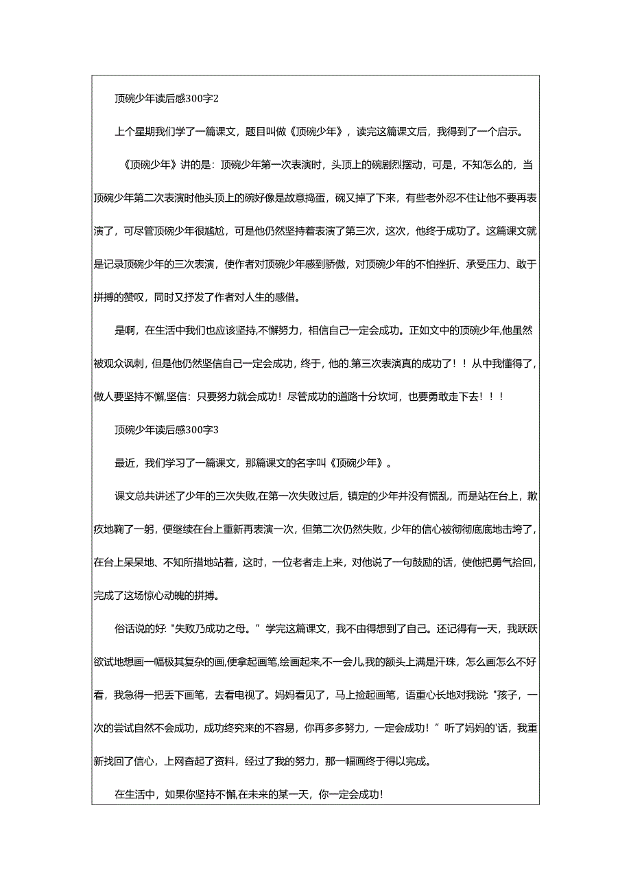 2024年顶碗少年读后感300字.docx_第2页