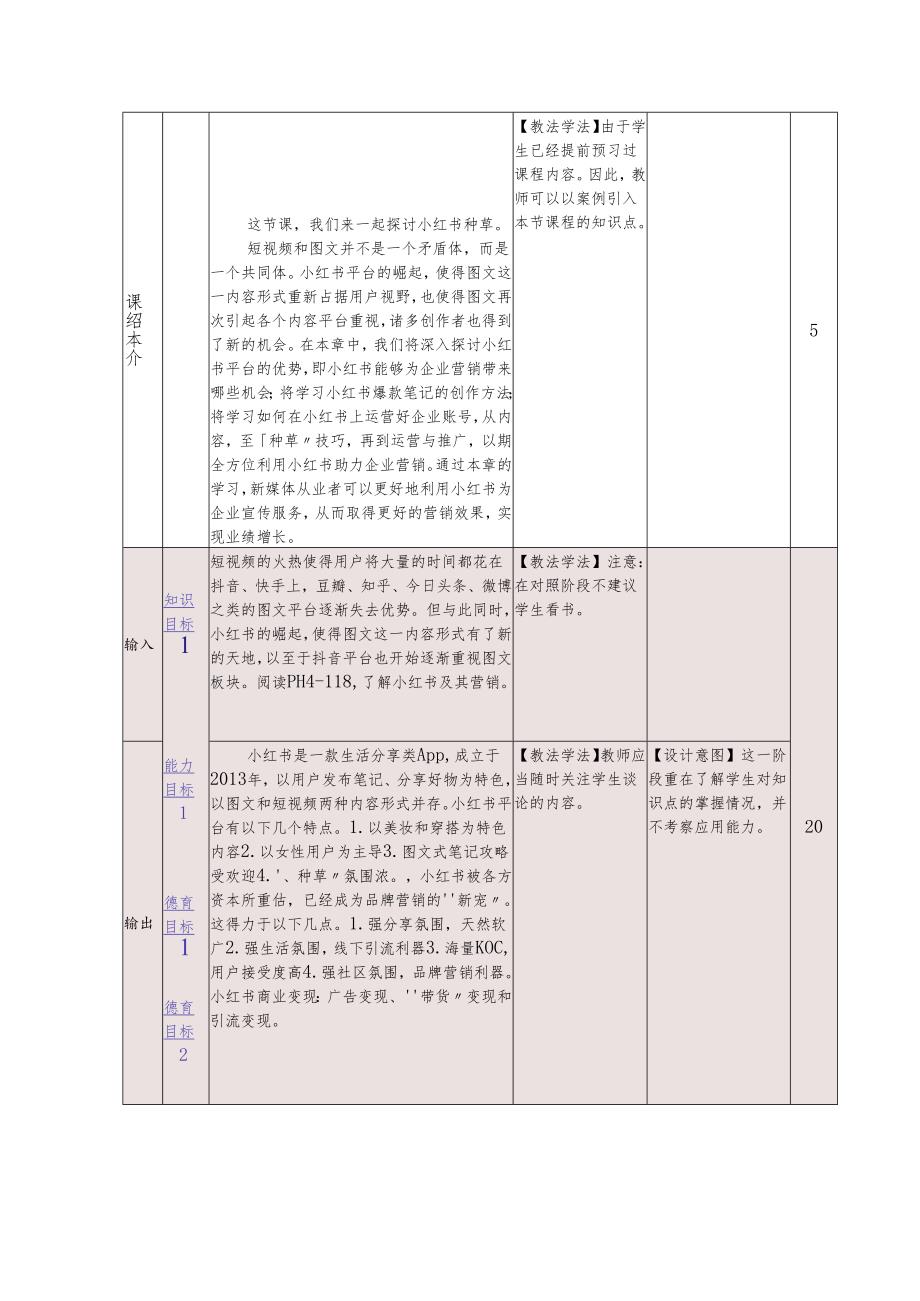 《新媒体营销与运营 （慕课版）》 教案 （20-21）小红书篇.docx_第3页