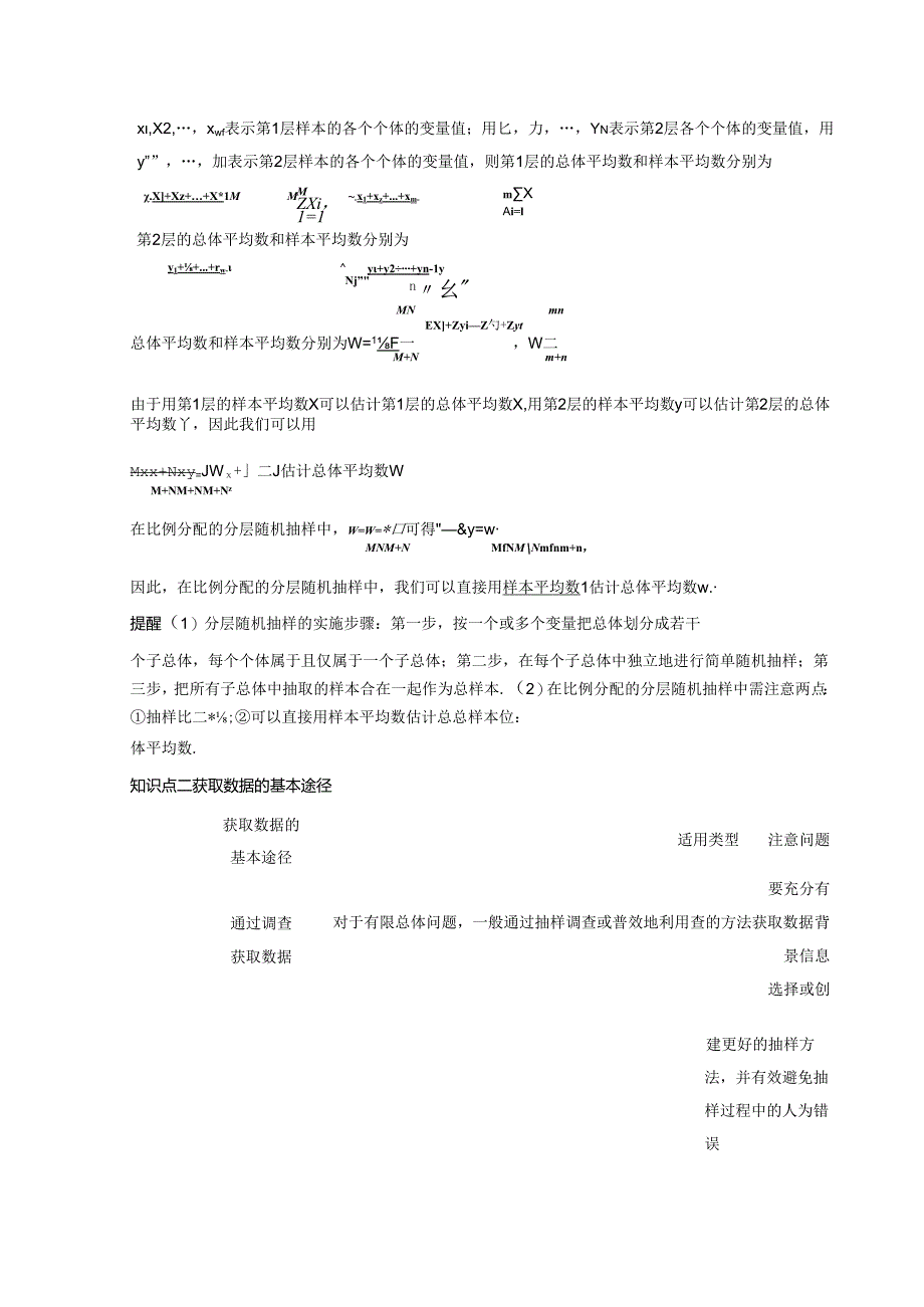 2023-2024学年人教A版必修第二册 9-1-2 分层随机抽样9-1-3 获取数据的途径 学案.docx_第2页