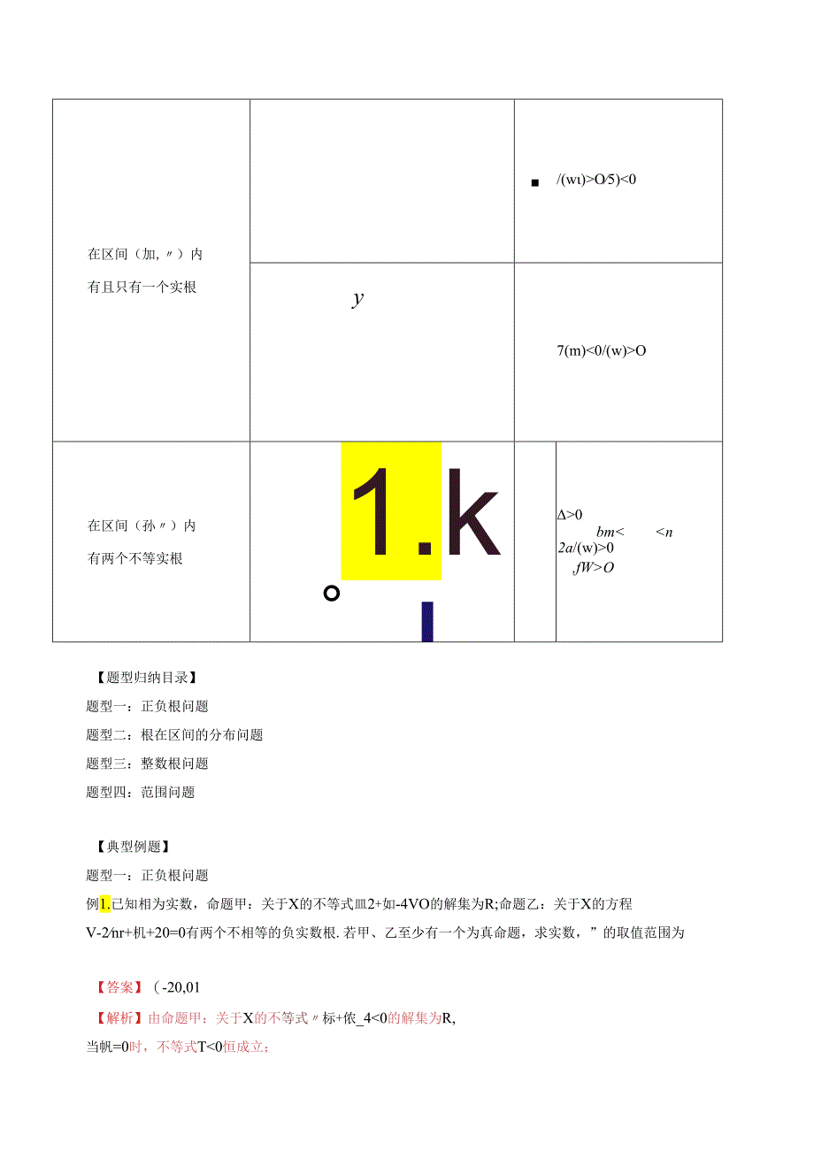 微专题11 二次函数根的分布问题（解析版）.docx_第3页