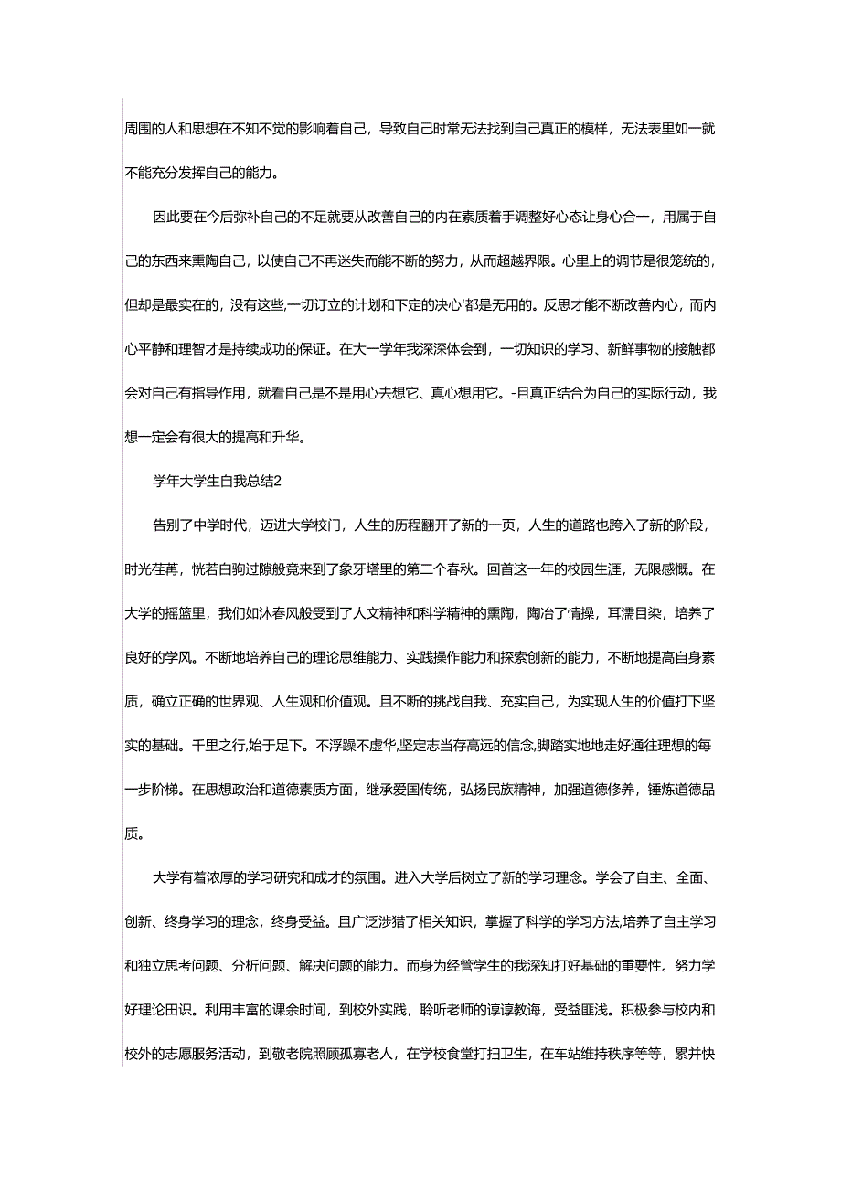 2024年学年大学生自我总结.docx_第2页