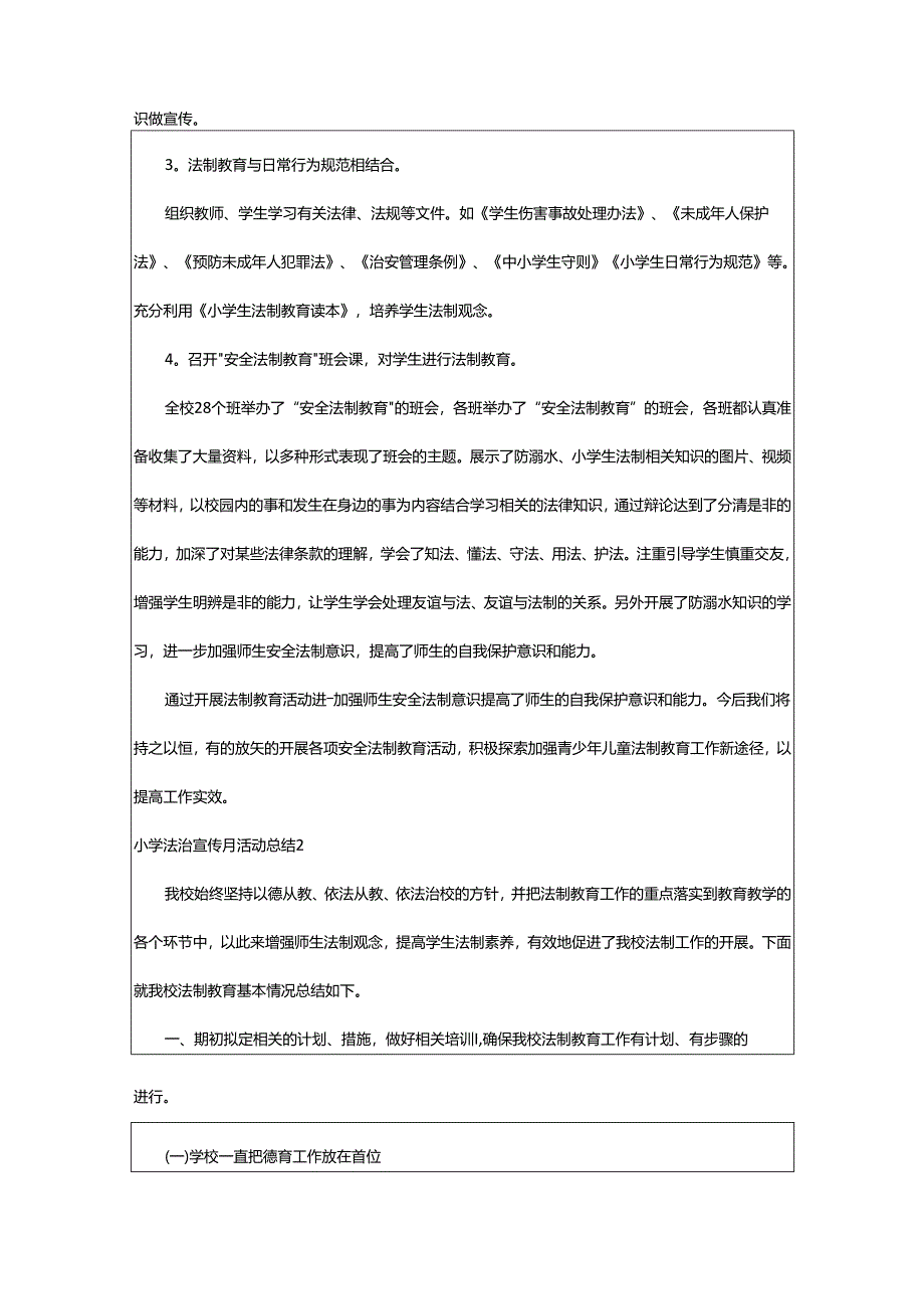 2024年小学法治宣传月活动总结.docx_第2页