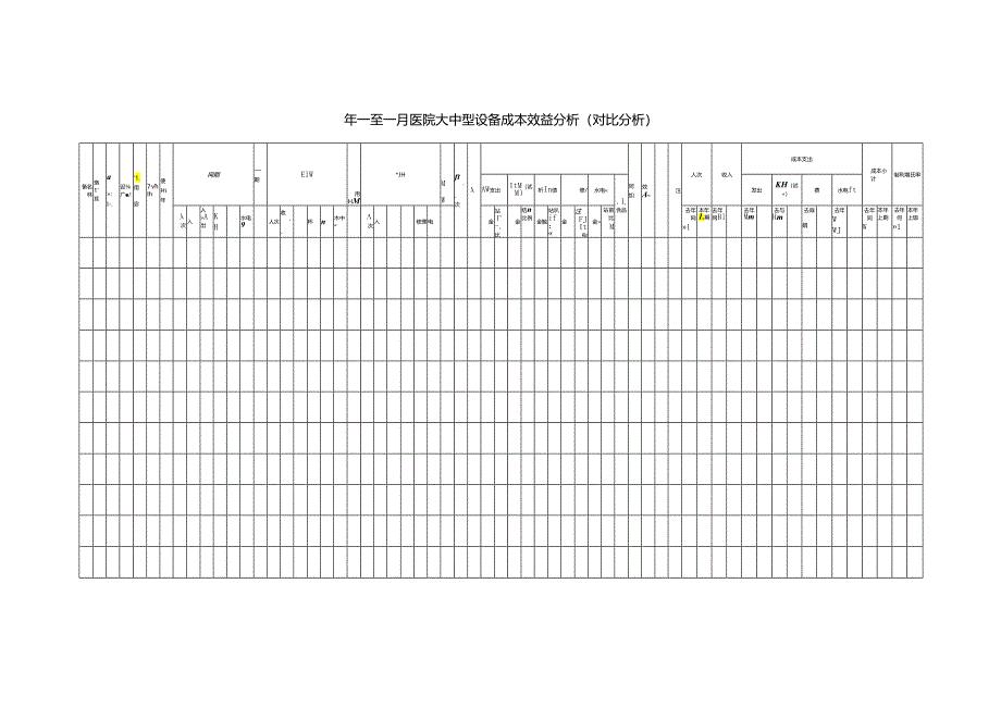 医院大中型设备成本效益分析表格.docx_第1页