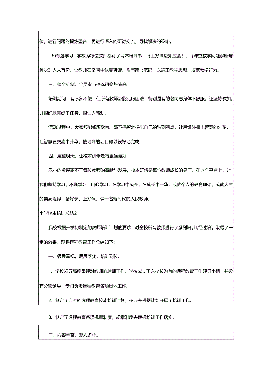 2024年小学校本培训总结.docx_第2页