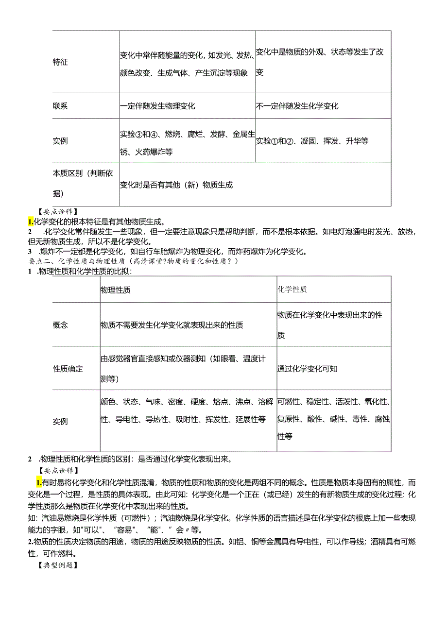 人教版九年级上册 第一单元 课题1 物质的变化和性质 导学案（无答案）.docx_第3页