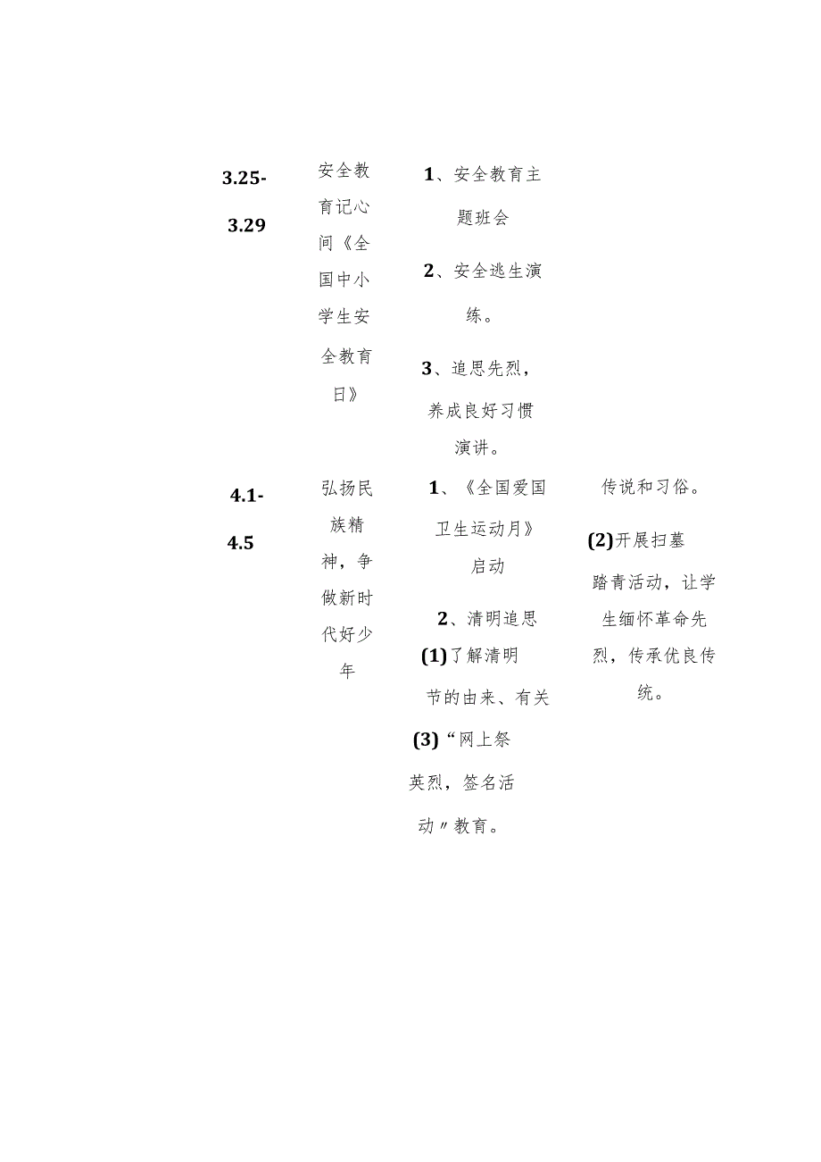 2024年春季学期德育主题教育活动安排表.docx_第3页