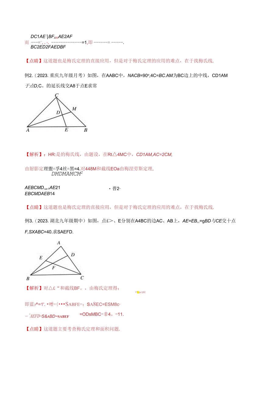 21 相似模型之梅涅劳斯（定理）模型与塞瓦（定理）模型（教师版）.docx_第2页