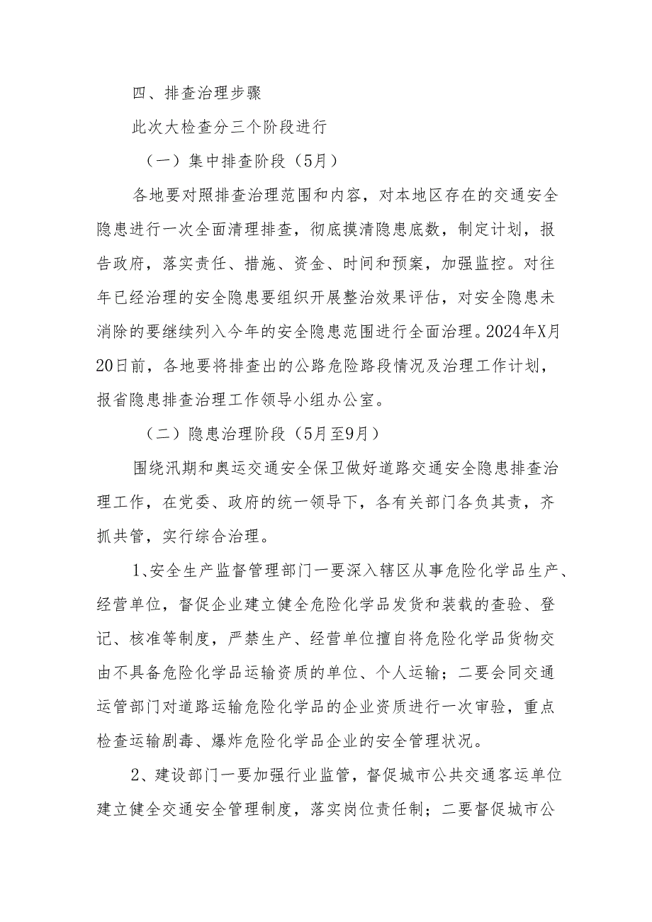 2024区县开展道路交通安全集中整治专项行动工作方案 （5份）.docx_第3页