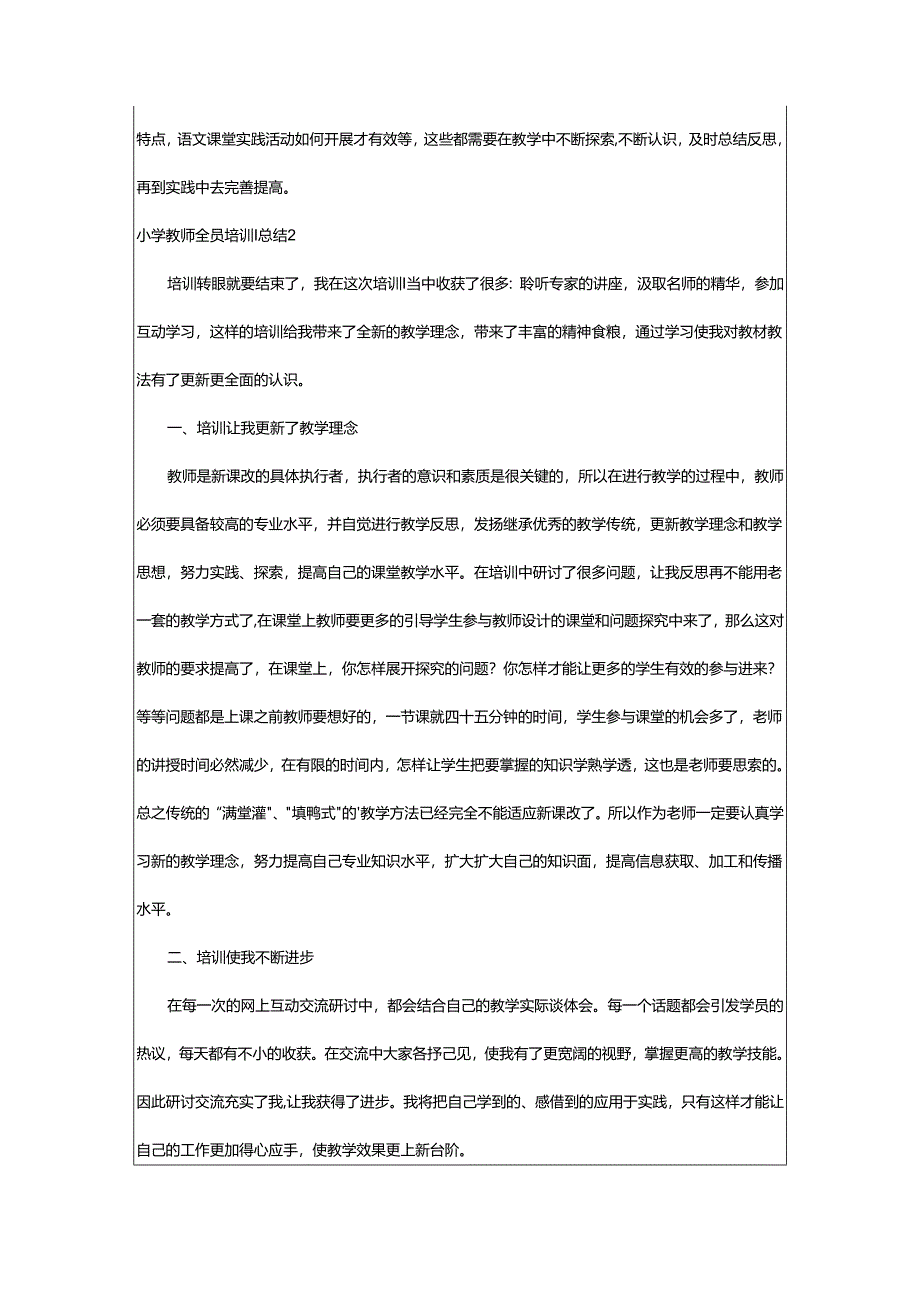 2024年小学教师全员培训总结.docx_第3页