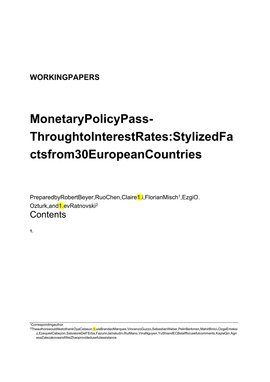 IMF-货币政策对利率的传导：来自30个欧洲国家的风格化事实（英）-2024.1.docx_第3页