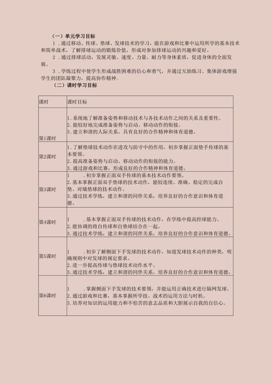 人教版体育七年级上册排球单元作业设计 (优质案例14页).docx_第3页