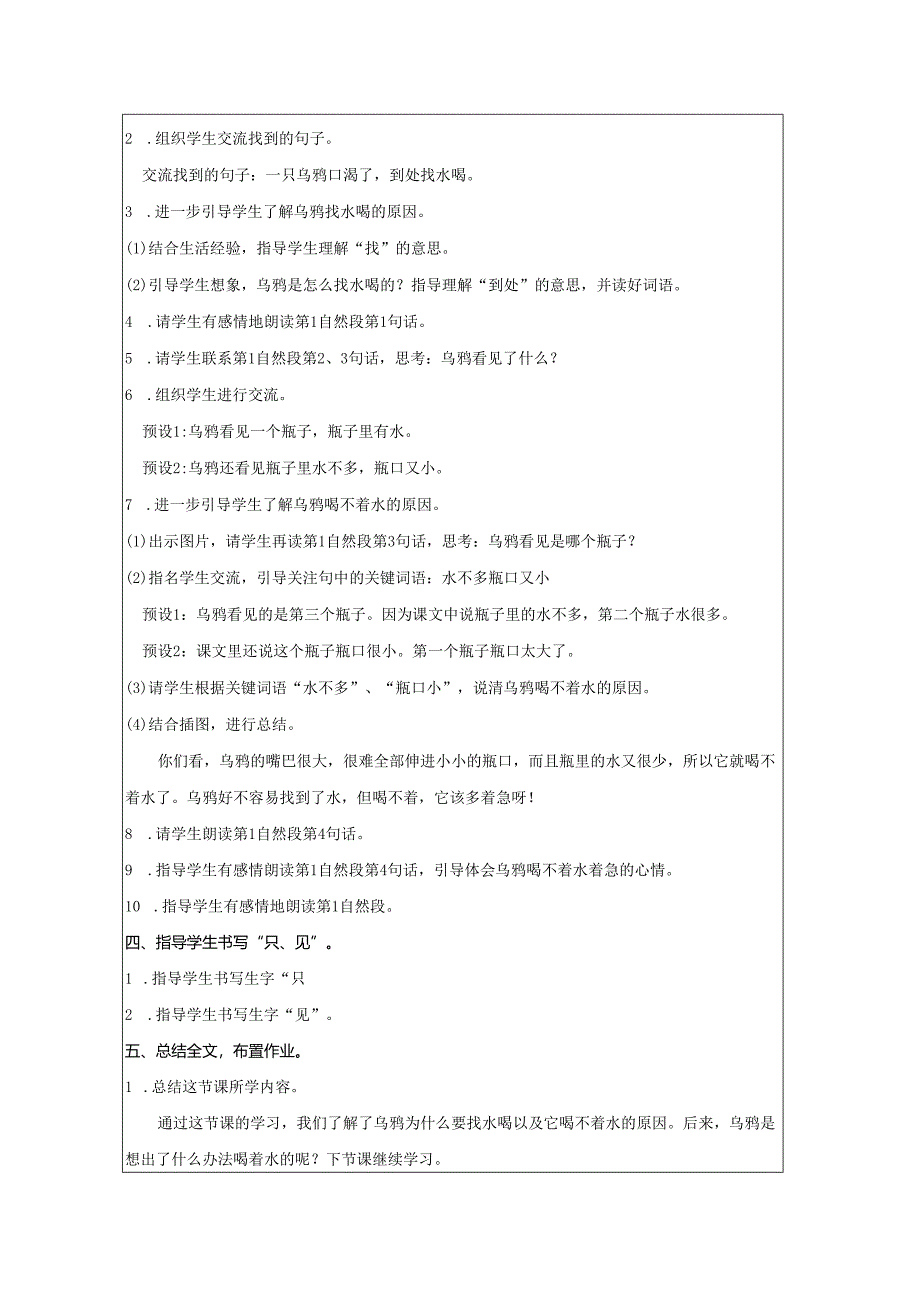 《乌鸦喝水》教案.docx_第2页