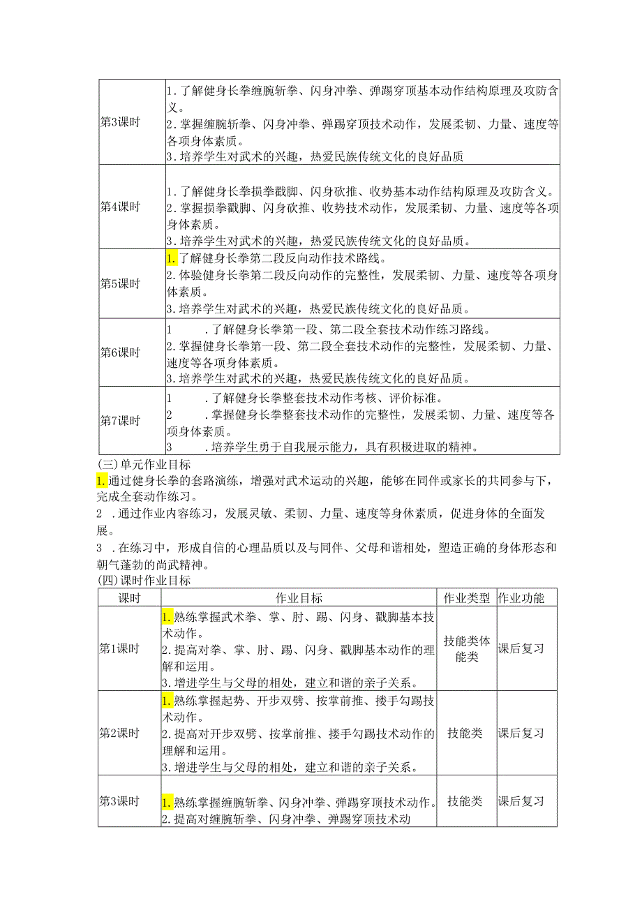 七年级上册体育第八章《武术》单元作业设计 (优质案例15页).docx_第3页