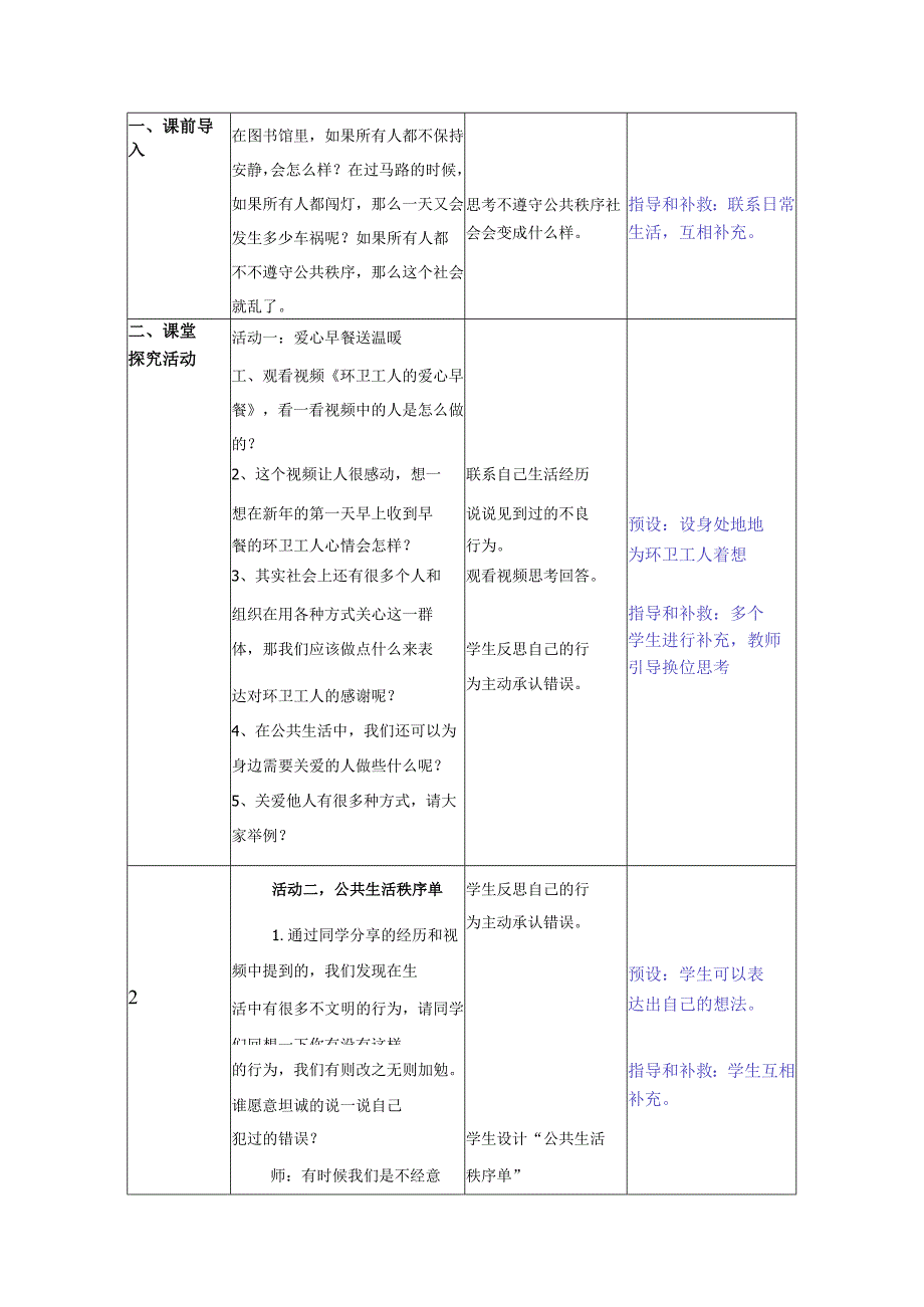 道德与法治五下第二单元第二课《建立良好的公共秩序》第1课时备课设计.docx_第2页