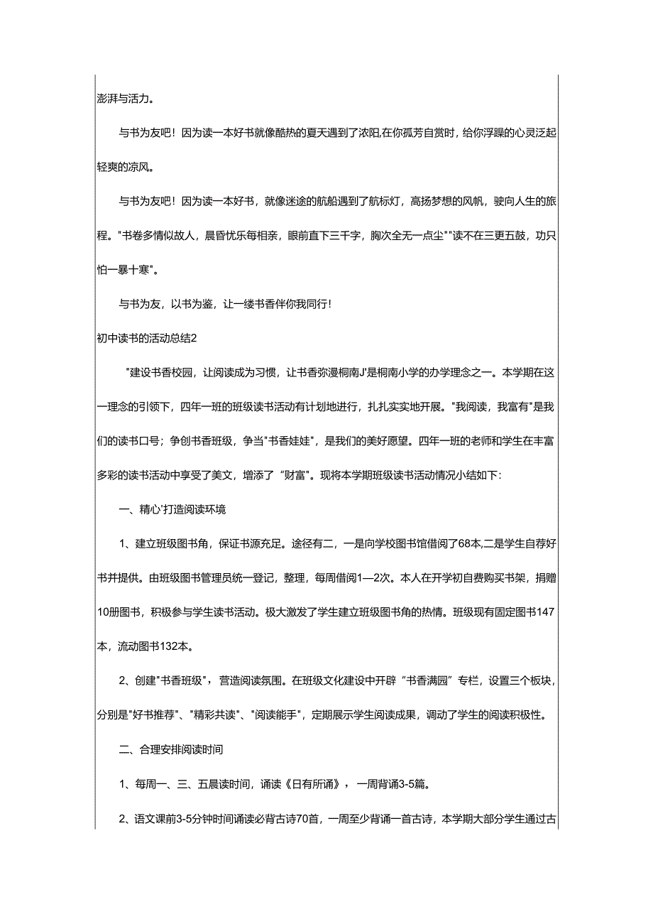 2024年初中读书的活动总结.docx_第2页