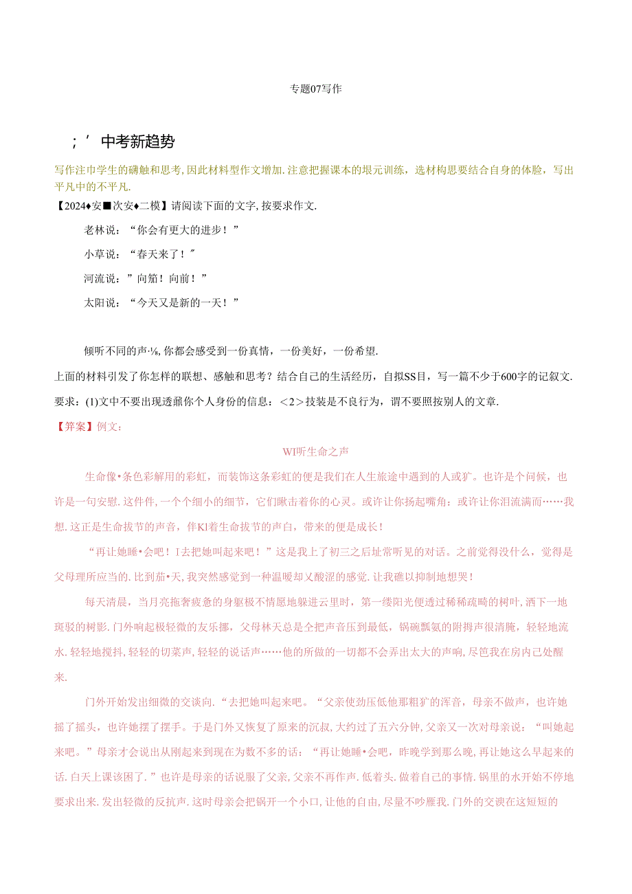 专题07 写作（解析版）.docx_第1页