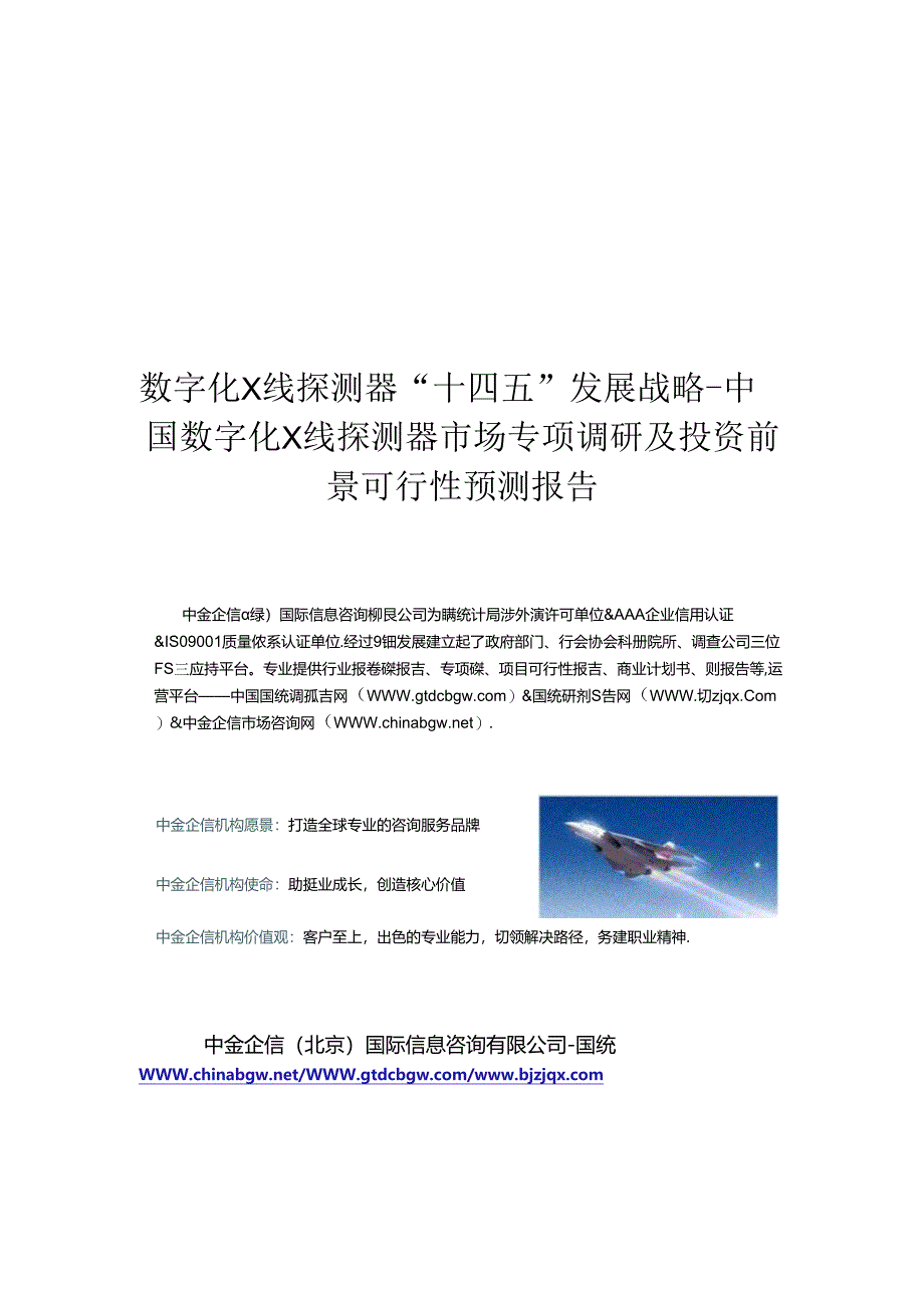 数字化X线探测器“十四五”发展战略-中国数字化X线探测器市场专项调研及投资前景可行性预测报告.docx_第1页