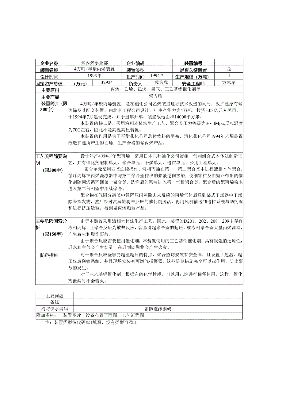 石化集团公司安全监控系统第二聚丙烯车间数据采样表.docx_第3页