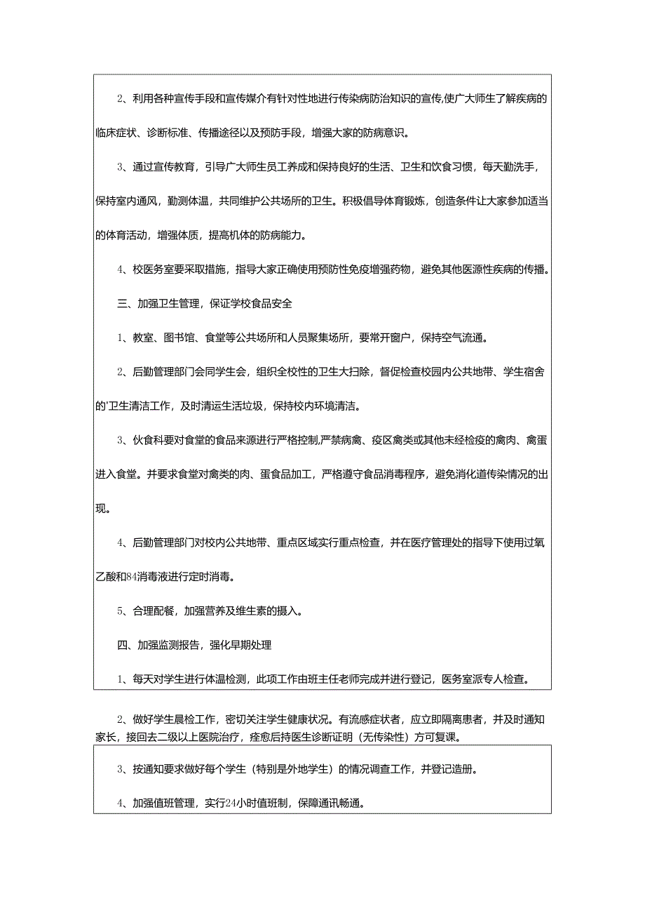 2024年学校传染病防控工作方案.docx_第3页