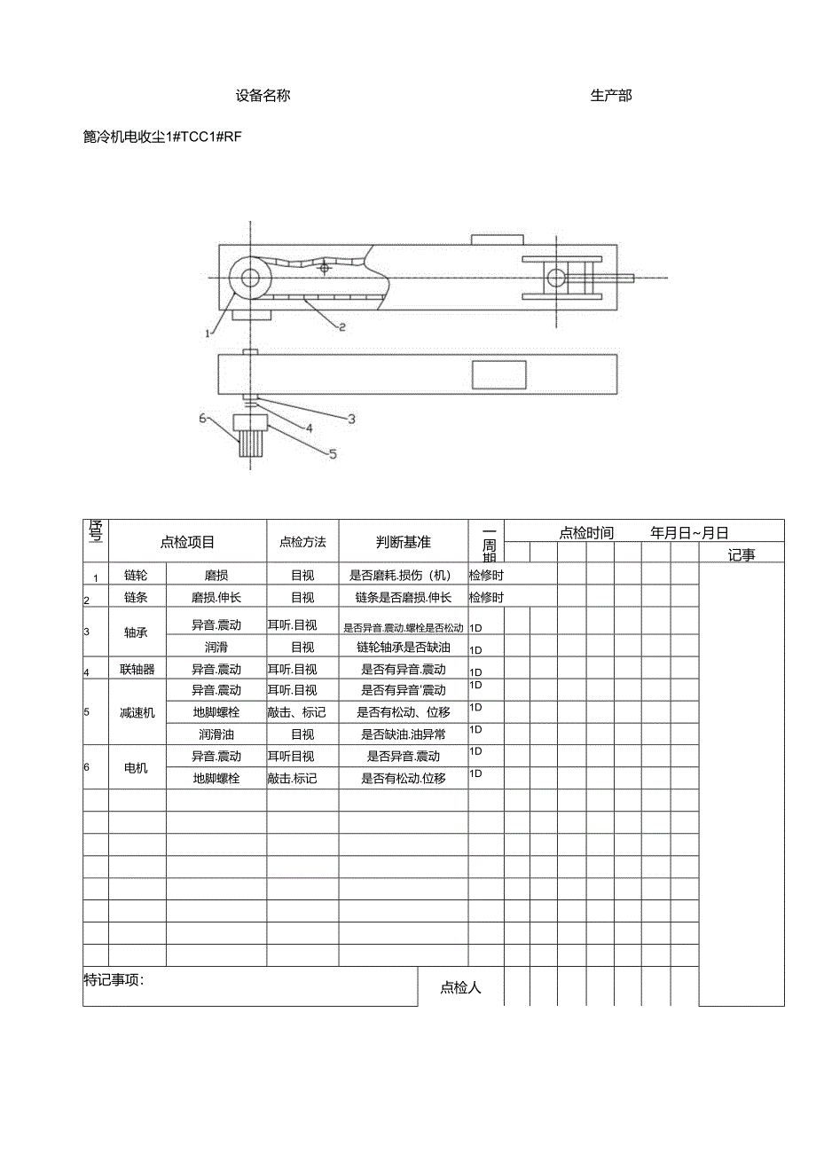 篦冷机电收尘1#TCC 1#RF定检表.docx_第1页