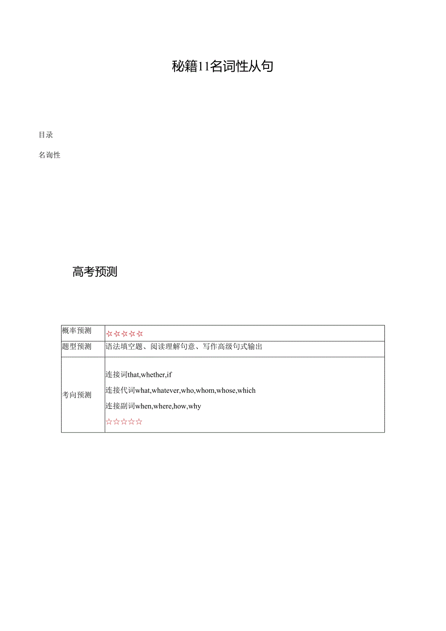 抢分法宝 11 名词性语从句（解析版）.docx_第1页