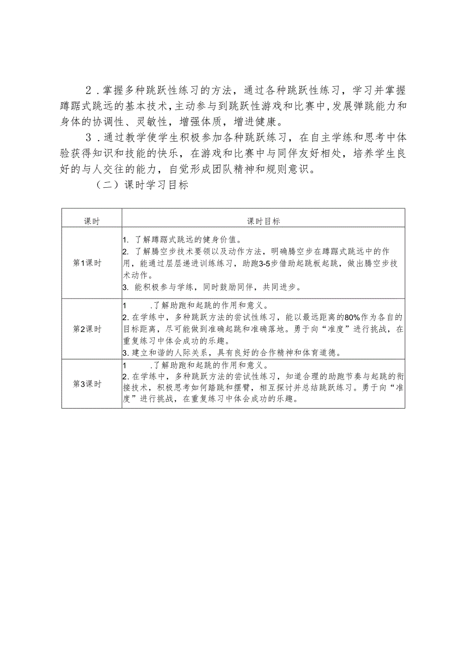 人教版《体育与健康》七年级上册《跳跃》单元作业设计(优质案例18页).docx_第3页