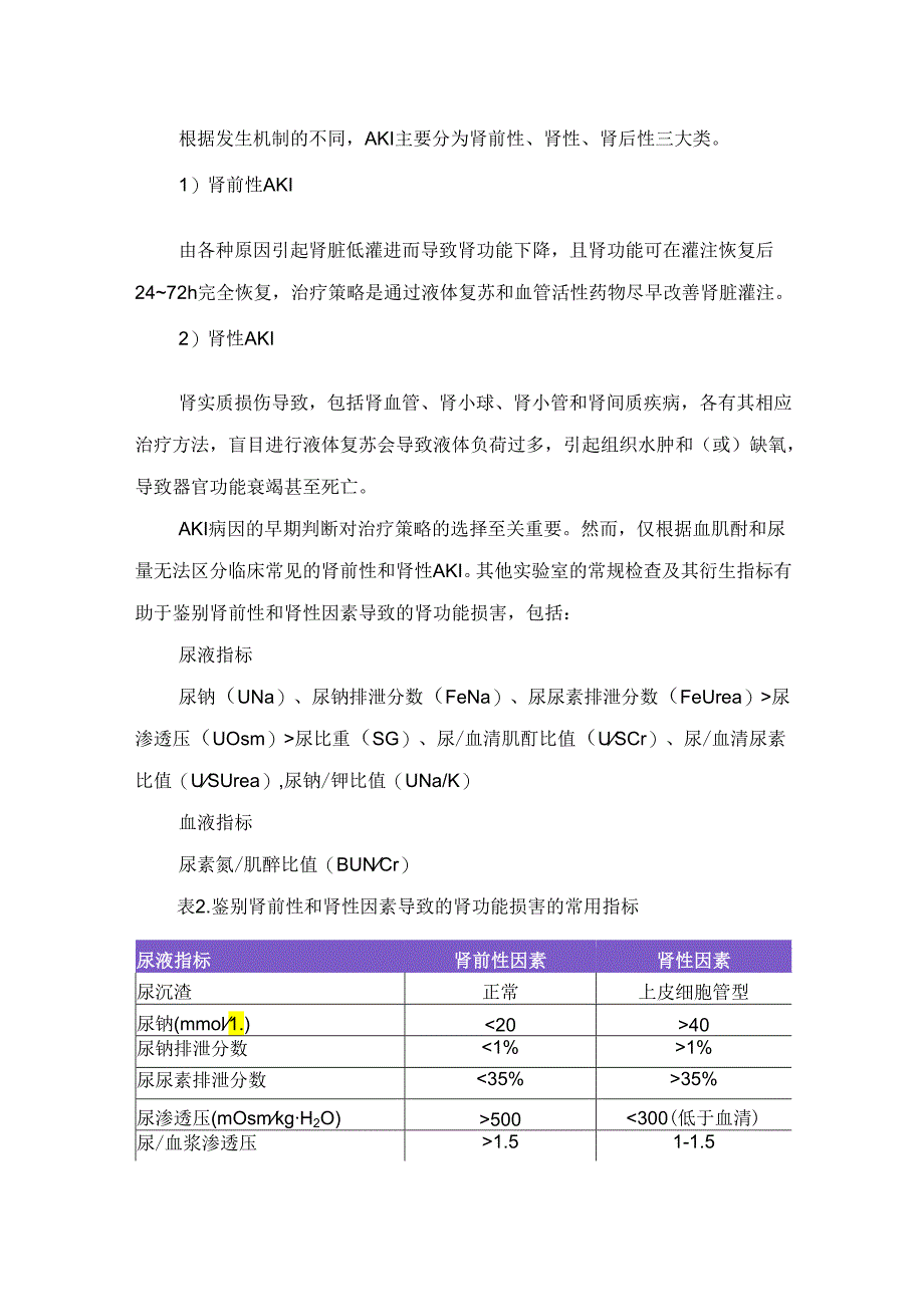 临床急性肾损伤诊断标准、区分及预后快速诊断.docx_第2页